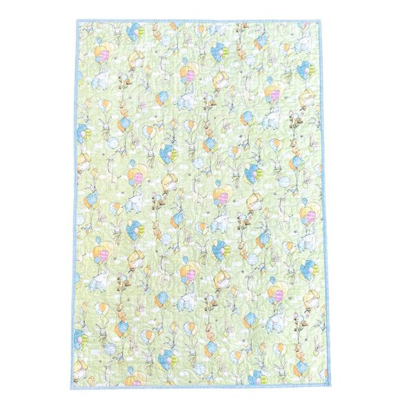 Handmade Baby Quilt – Cori Dantini Hello World Animals Crib Nursery Blanket - Picture 9 of 11